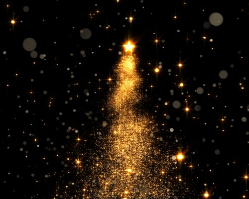 shining star Christmas tree. 3d rendering