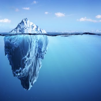 Iceberg - Hidden Danger And Global Warming Concept